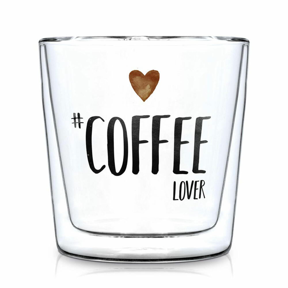 PPD Doublewall Coffee Lover trend glass, tea glass, tea glass, tea mug, double-walled, 300 ml, 604256
