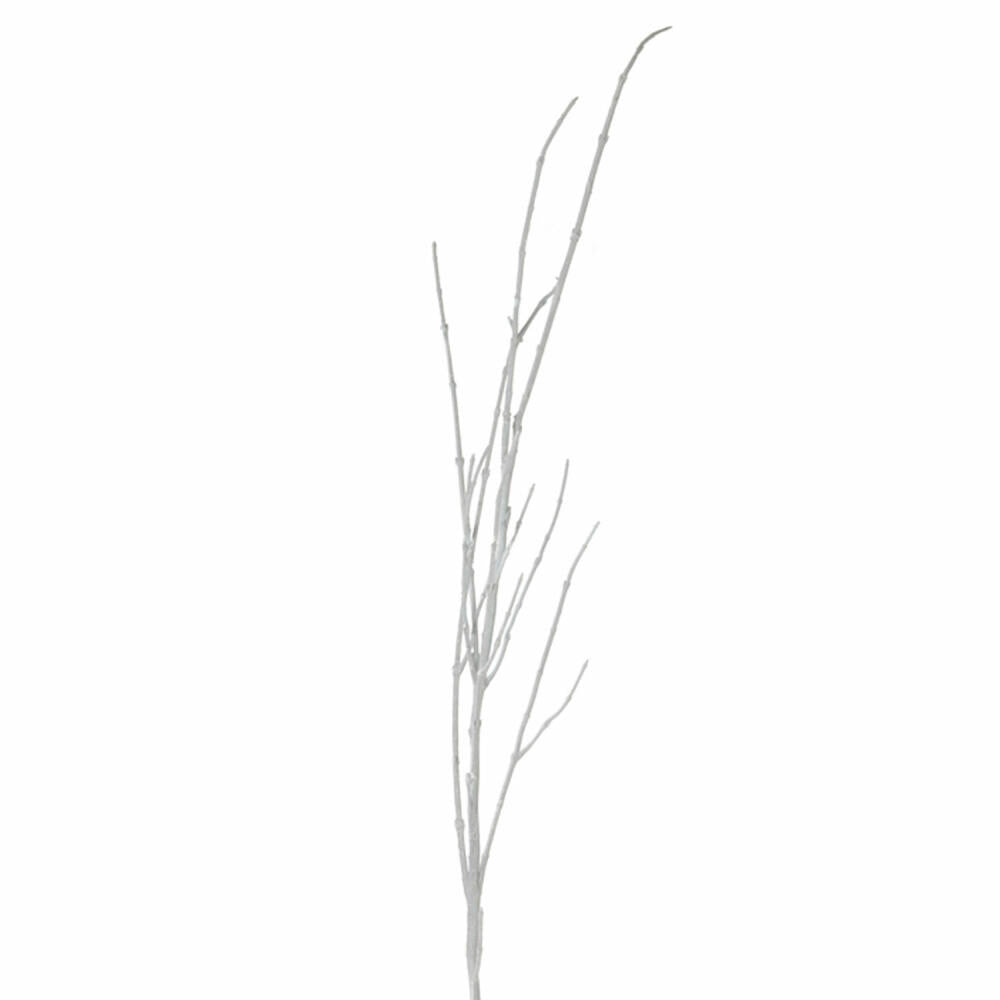 Leonardo Coco Branch Flocked, Decoration, Room Embellishment, Artificial Branch, Plastic, White, H 132 cm, 65723