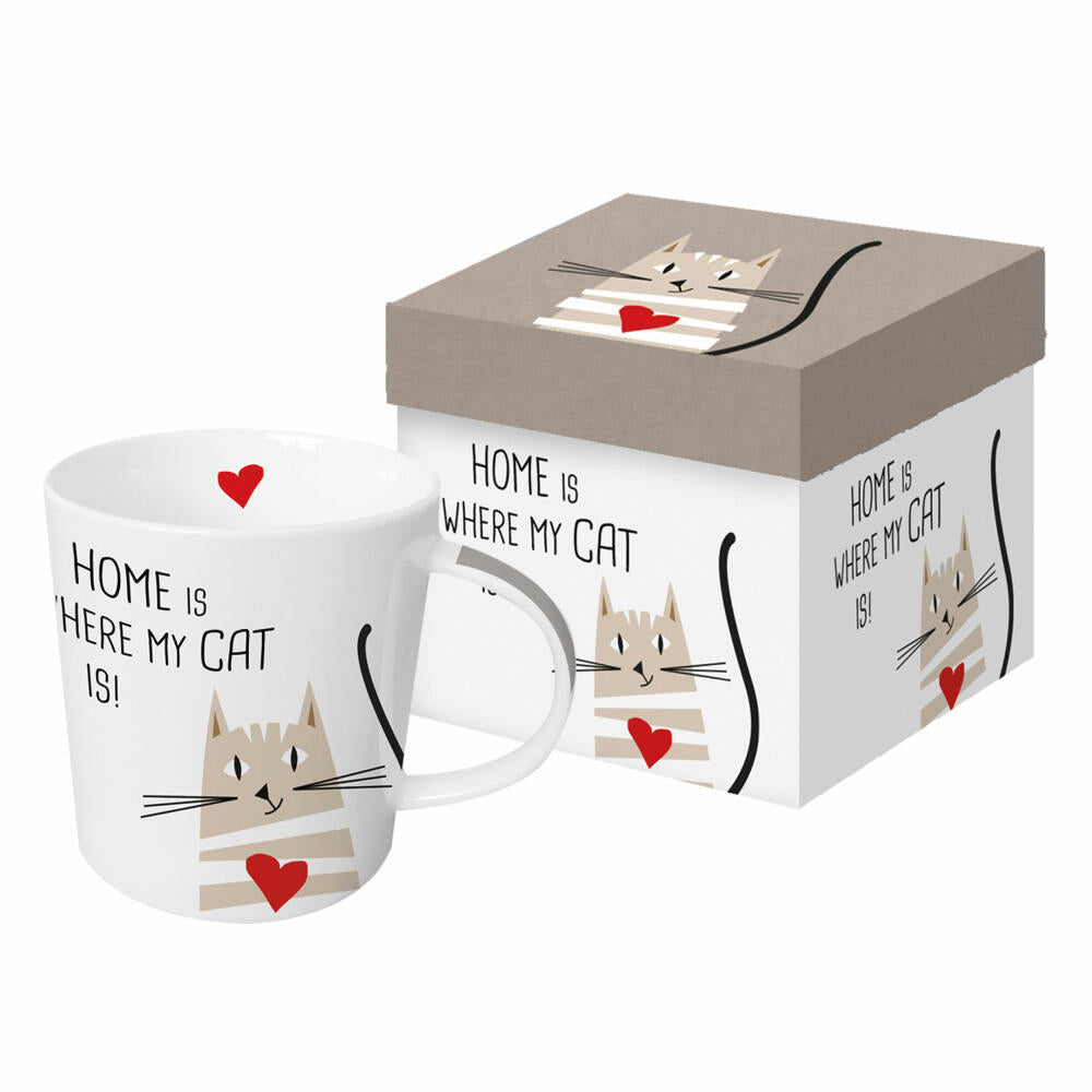 PPD Trend Mug Home Cat, in Geschenkbox, Tasse, Teetasse, Kaffee Becher, 350 ml, 603421