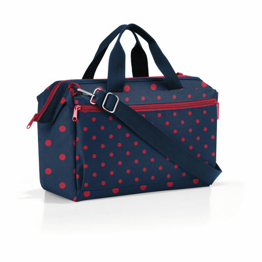 reisenthel allrounder S pocket, Handtasche, Tragetasche, Schultertasche, Tasche, Polyestergewebe, Mixed Dots Red, 11 L, MO3075