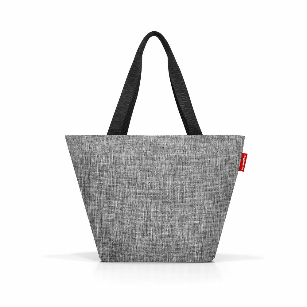 reisenthel shopper M, shopping bag, carrying bag, shoulder bag, bag, polyester fabric, Twist Silver, 15 L, ZS7052