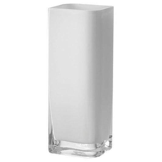 Leonardo Lucca Vase, flower vase, square, glass, 30 x 11 cm, white, 65956