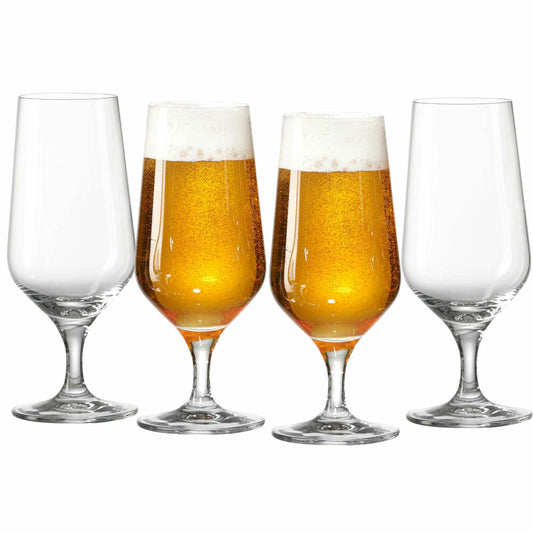 Ritzenhoff & Breker Bierglas Mambo 4er Set, Biertulpen, Kristallglas, Klar, 370 ml, 814606