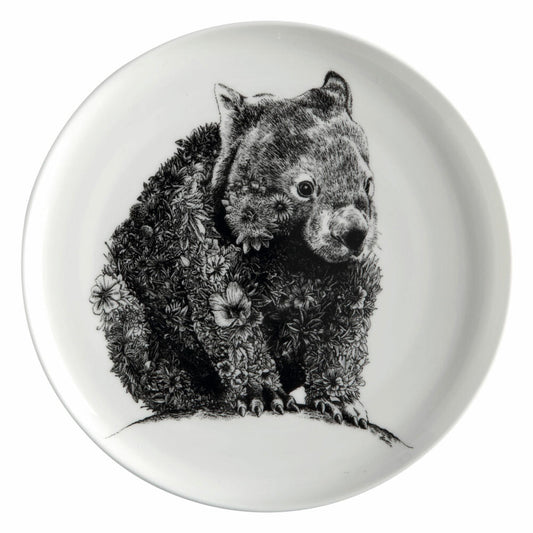 Maxwell &amp; Williams Marini Ferlazzo Plate Wombat, Dinner Plate, Premium Ceramic, Black, White, 20 cm, DX0550