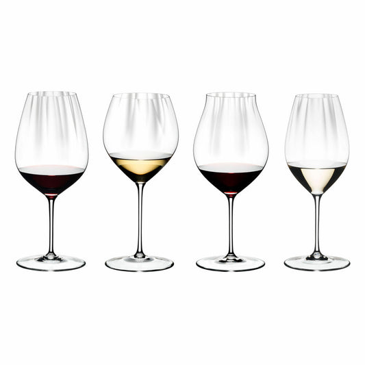 Riedel Performance Verkostungsset, 4-tlg., Rotweinglas, Weißweinglas, Weinglas, Verkostungsglas, Hochwertiges Glas, 5884/47-19