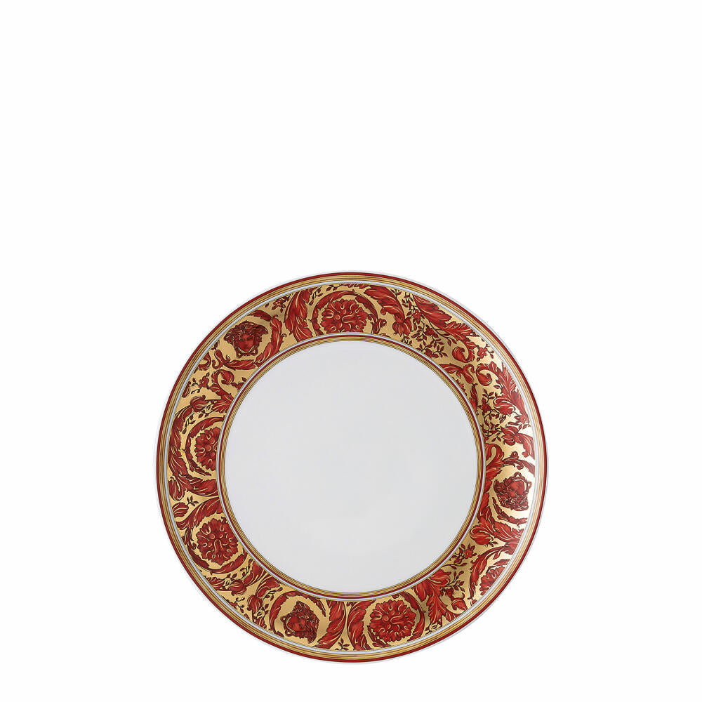 Rosenthal Versace breakfast plate Medusa Garland Red, porcelain, 21 cm, 19335-409958-10221