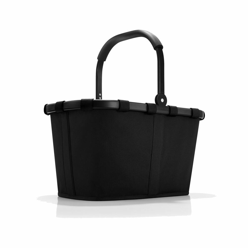 reisenthel carrybag mit cover, 2-tlg., Einkaufskorb, Deckel, Abdeckung, Korb, Polyestergewebe, frame black / black, 22 L