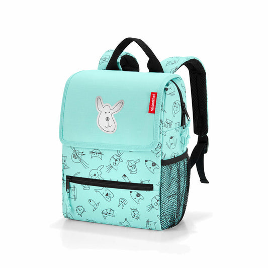 reisenthel backpack kids, backpack, travel bag, bag, leisure backpack, cats and dogs mint, IE4062