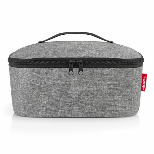 reisenthel coolerbag M pocket, Kühltasche, Isolierte Tasche, Thermotasche, Thermo Tasche, Polyestergewebe, Twist Silver, 4.5 L, LF7052