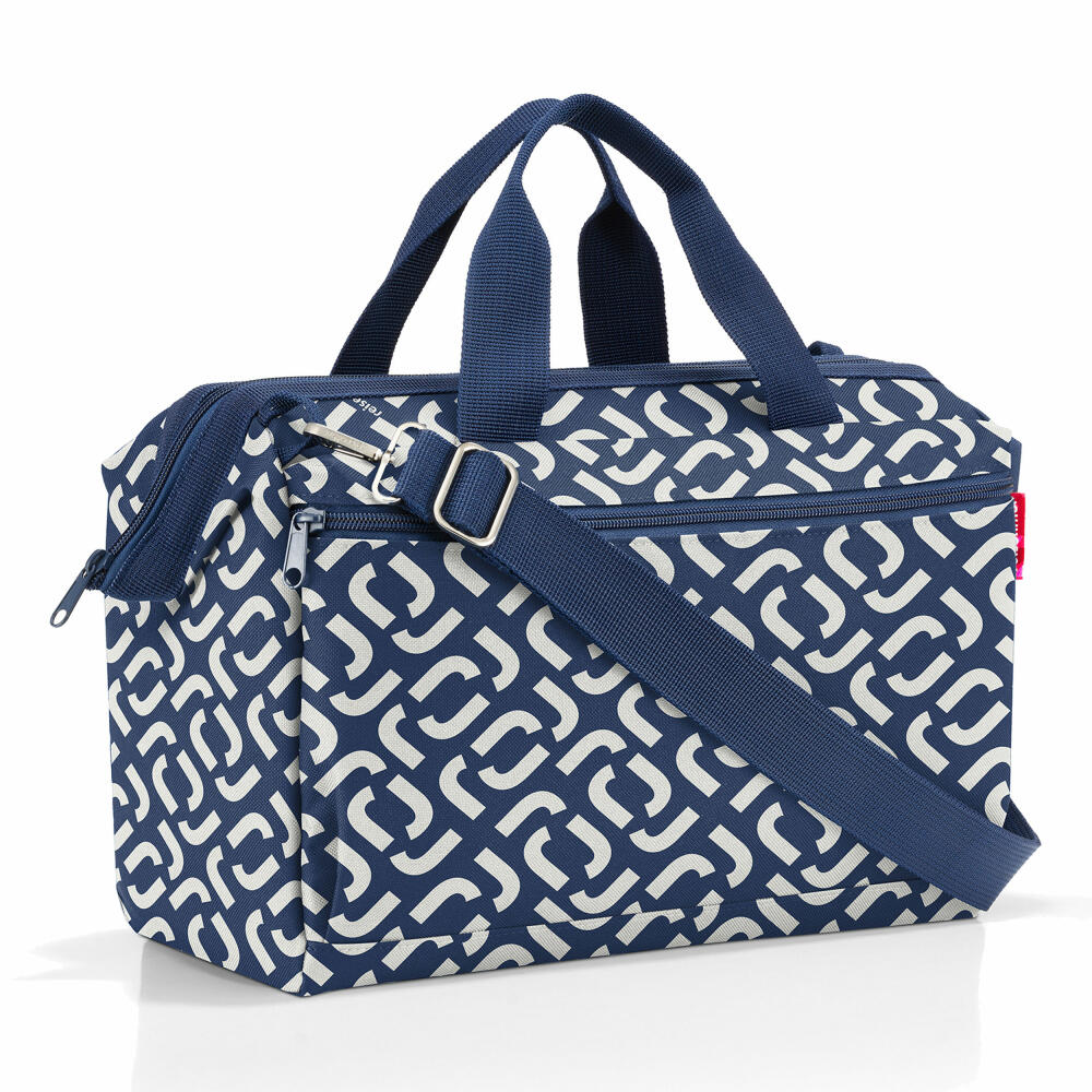 reisenthel allrounder S pocket, handbag, tote bag, shoulder bag, bag, polyester fabric, Signature Navy, 11 L, MO4073