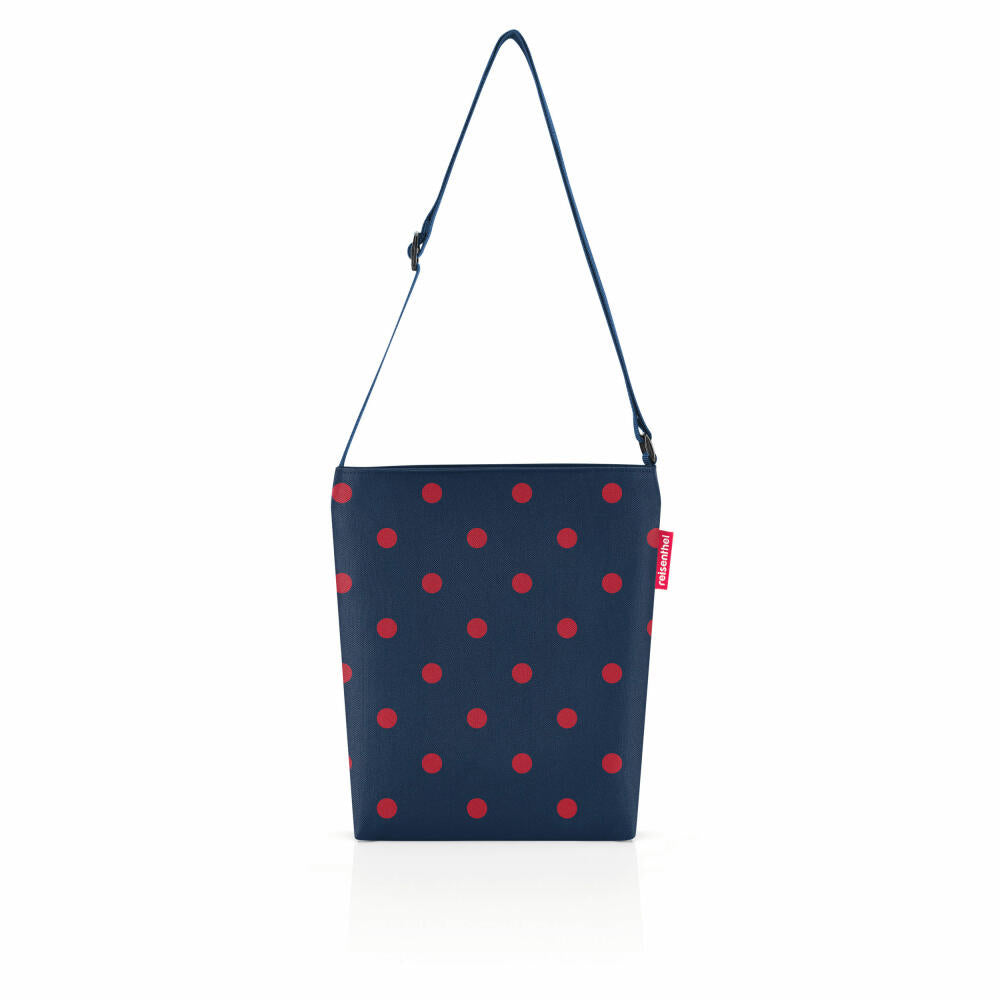 reisenthel shoulderbag S, shoulder bag, tote bag, shoulder bag, bag, polyester fabric, Mixed Dots Red, 4.7 L, HY3075