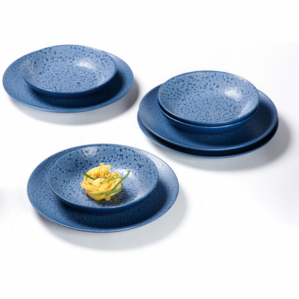 Ritzenhoff &amp; Breker table service Kitwe, 8-piece, tableware set, service, stoneware, blue, 271904