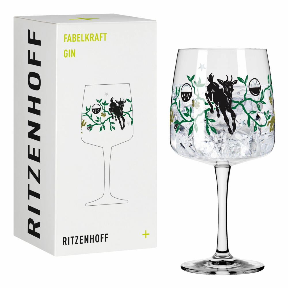 Ritzenhoff gin mug Fabelkraft Gin 004, gin glass, Karin Rytter, crystal glass, 700 ml, 3458004