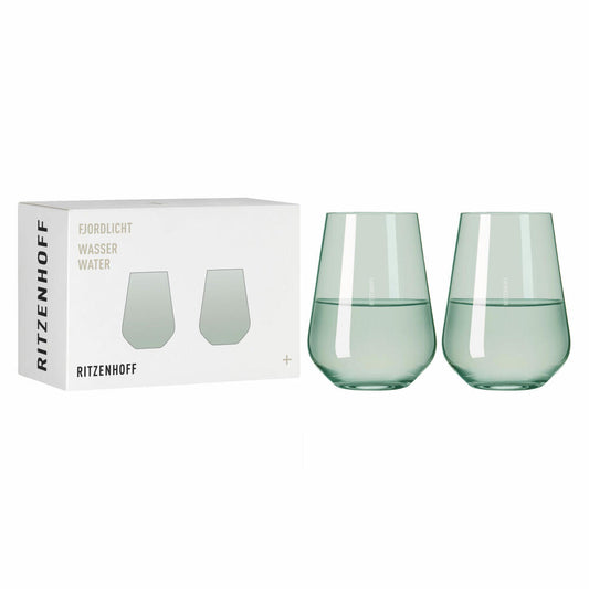 Ritzenhoff Wasserglas-Set Fjordlicht 04, 2-teilig, Kristallglas, 540 ml, 3651004