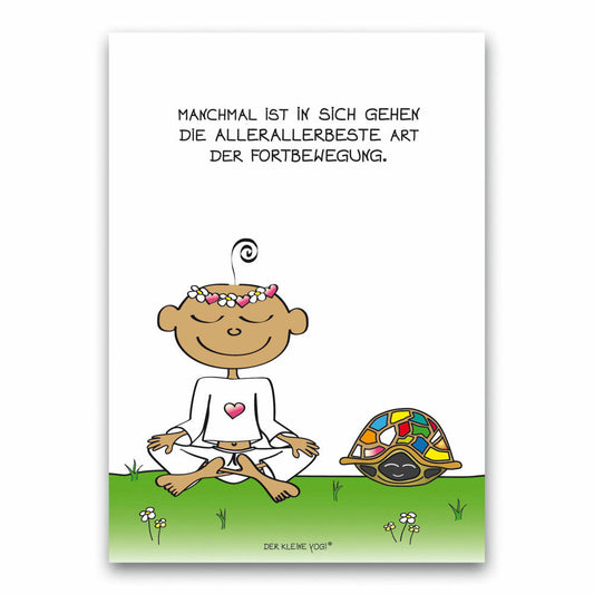 Goebel Postkarte Der kleine Yogi - Fortbewegung, Grußkarte, Papier/Pappe, Bunt, 1 Stück, 54102391