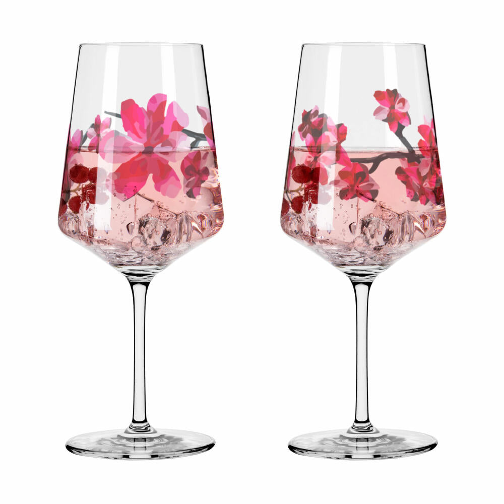 Ritzenhoff aperitif glass set of 2 Sommersonett 011, 012, Ana Vasconcelos, crystal glass, 544 ml, 3461006