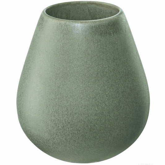 ASA Selection ease Vase moss, Blumenvase, Dekovase, Steingut, Grün, H 18 cm, 91033172