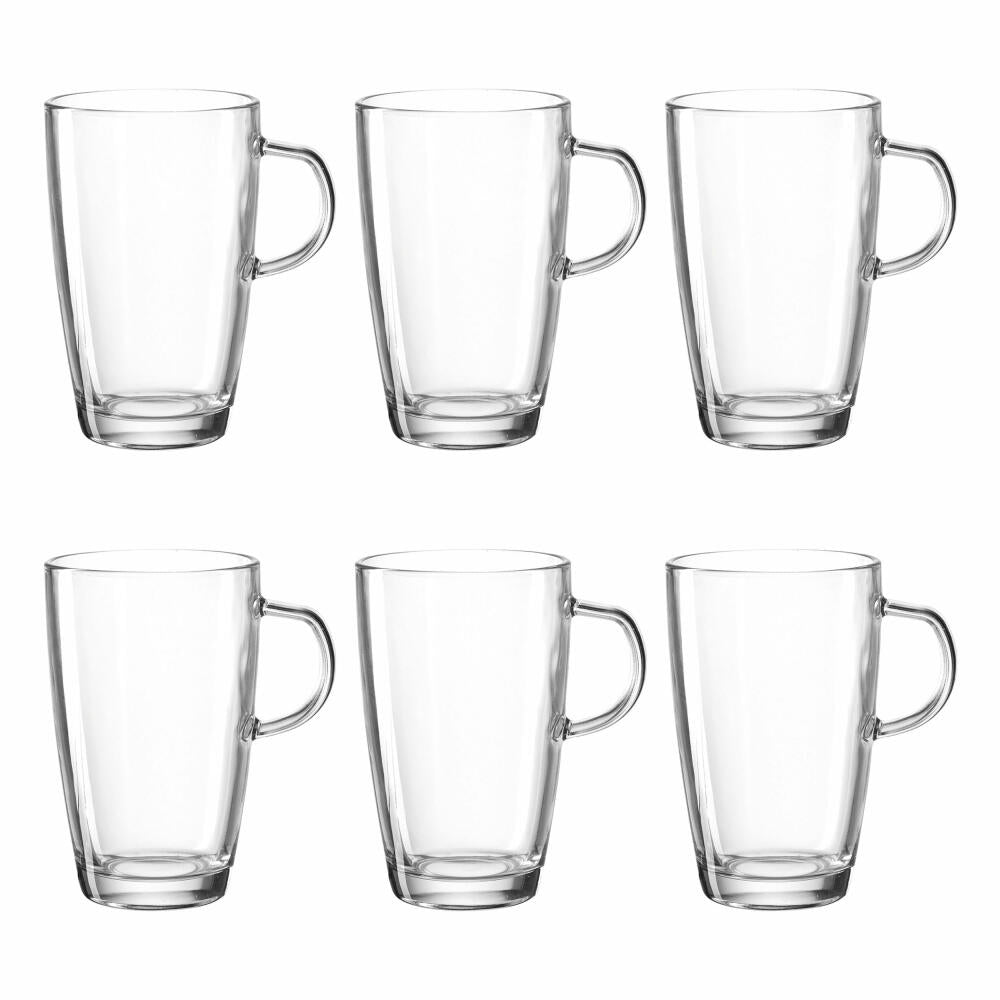 montana: :enjoy Latte Macchiato cup, set of 6, coffee cup, tea cup, coffee glass, glass cup, glass, 200 ml, 060990