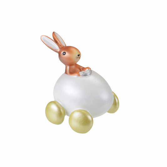 Gift Company Rabbit in Car, Easter, Easter Decoration, Decorative Figure, Decoration, Polyresin, White, 39364