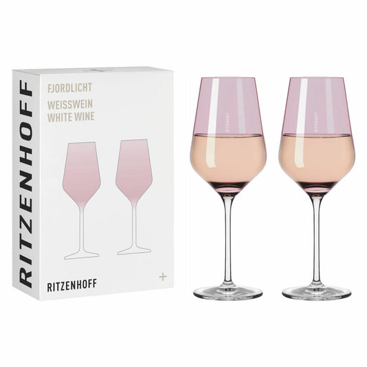 Ritzenhoff Weißweinglas-Set Fjordlicht 03, 2-teilig, Kristallglas, 380 ml, 3641003