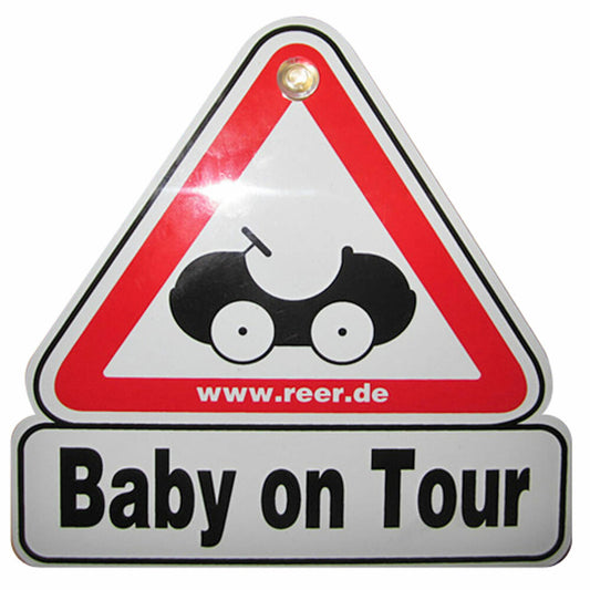 reer Baby on Tour car sign, with suction cup, information sign, information, sign, 80210