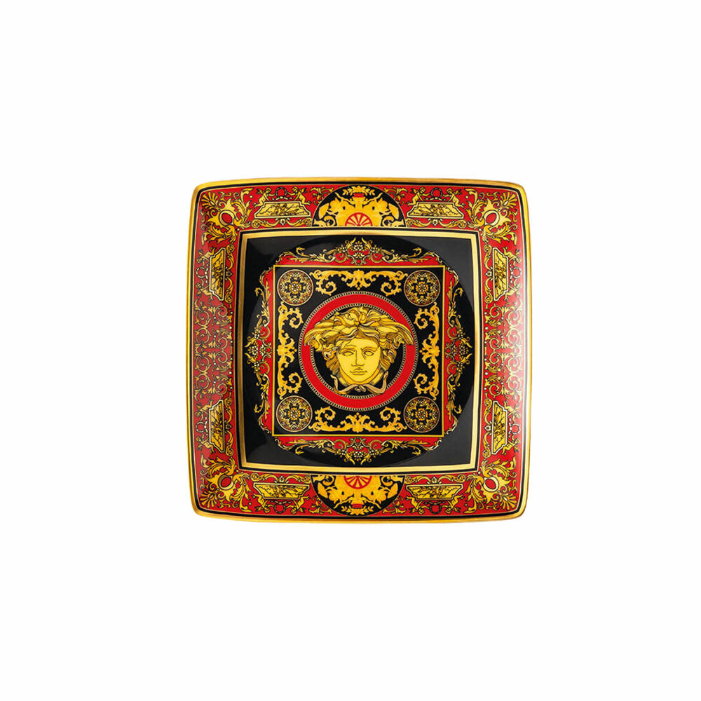 Rosenthal Versace bowl square flat Medusa, porcelain, 12 cm, 11940-409605-15253