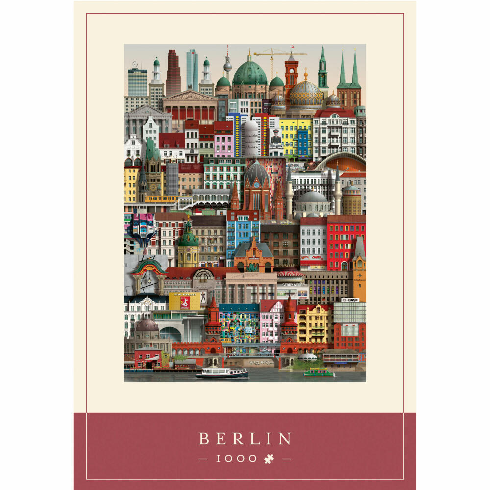 Martin Schwartz Puzzle Berlin, Städtepuzzle Deutschland, 50 x 70 cm, 1000 Teile, MS0604