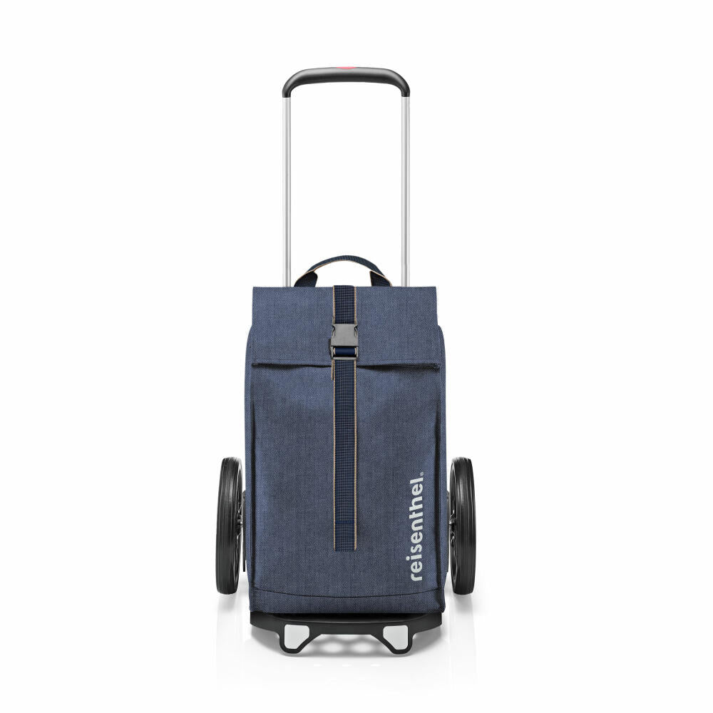 reisenthel citycruiser, Einkaufstrolley mit Tasche, Herringbone Dark Blue, 40 L, MJ4113