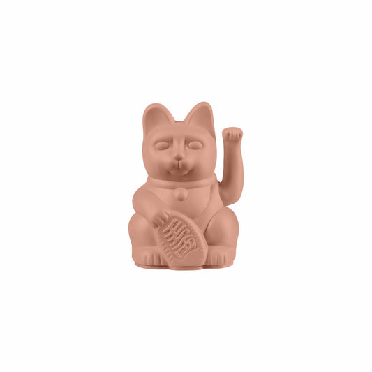 Donkey Products Lucky Cat Mini Maneki Neko, Winkekatze, Glücksbringer, Kunststoff, Pink, 10 cm, 330631