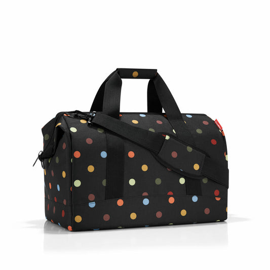 reisenthel allrounder l, travel bag, sports bag, bag, dots / black with dots, MT7009