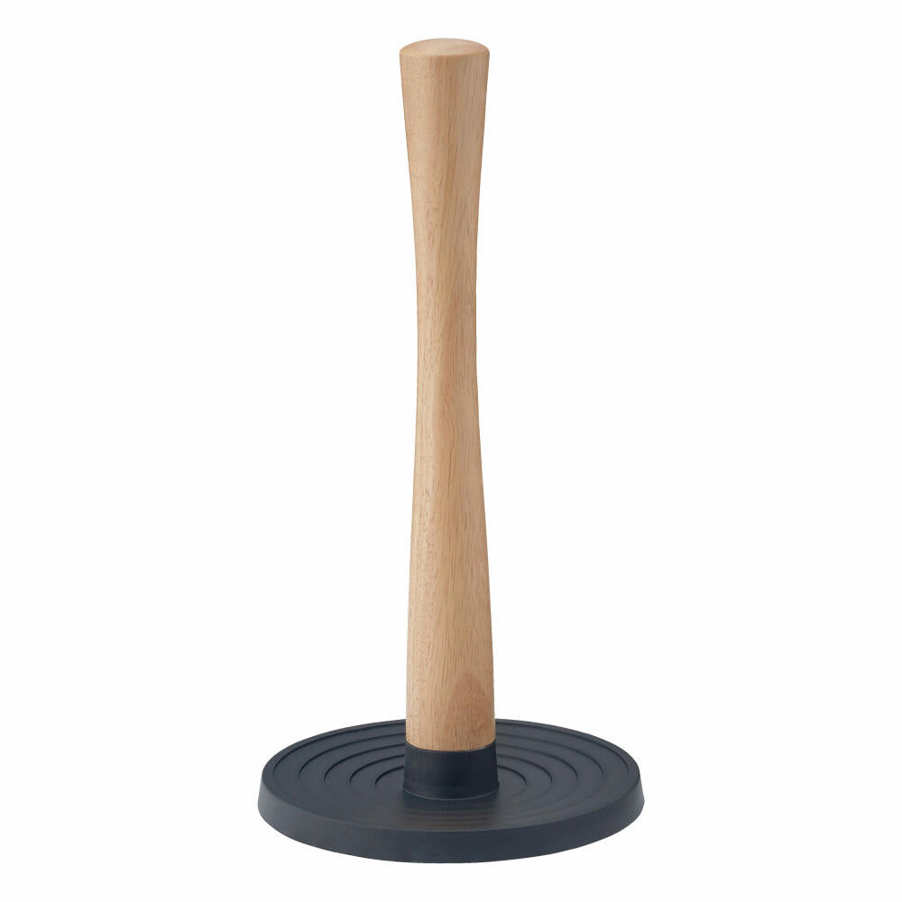 Rig-Tig ROLL-IT kitchen roll holder, kitchen roll holder, kitchen paper holder, Hevea / plastic, black, 30 cm, Z00087-1