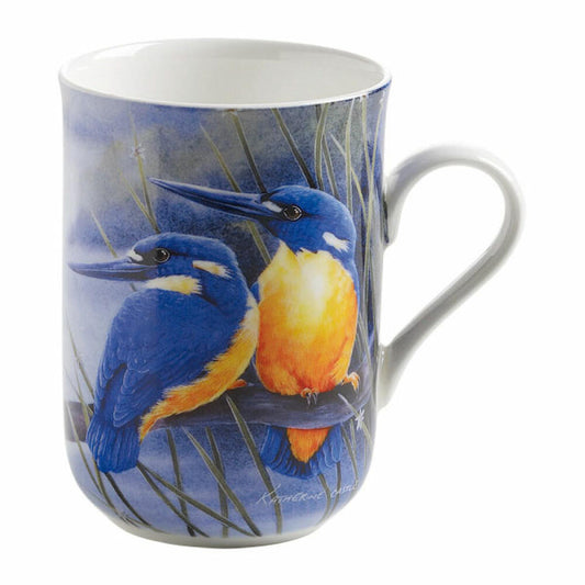 Maxwell & Williams Porzellan Becher, Kaffeetasse, Tasse, Azurfischer, 350 ml, PBD030