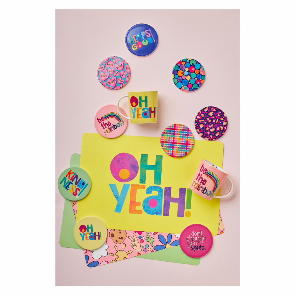 Maxwell & Williams Untersetzer Be Kind - Dots, Getränkeuntersetzer, Keramik, Bunt, 10 cm, DU0374