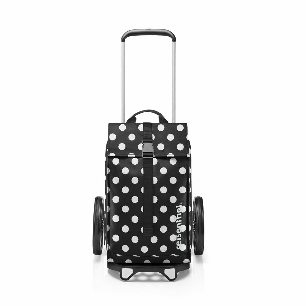 reisenthel citycruiser, Einkaufstrolley mit Tasche, Dots White, 40 L, MJ7073