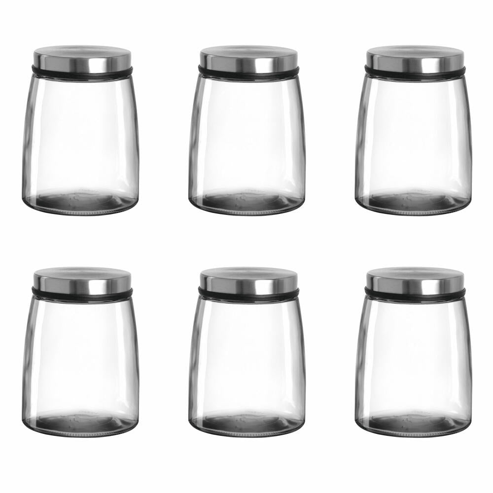 montana: :content tin, set of 6, storage tin, storage jar, storage, storage container, glass, 1 L, 089485