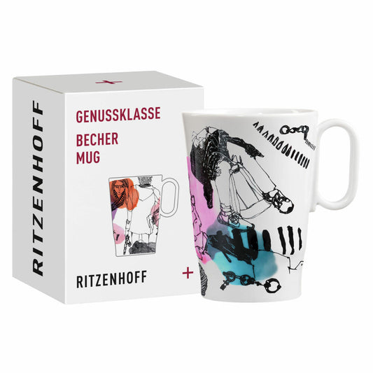 Ritzenhoff Kaffeetasse Genussklasse 003, Lenka Kühnertová, Porzellan, 335 ml, 3731003