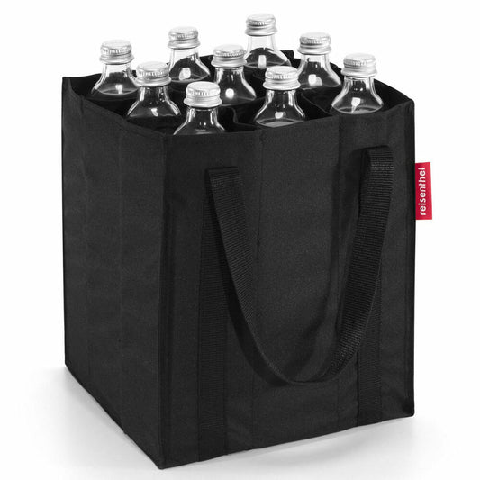 reisenthel bottlebag, bag for 9 bottles, carrying bag for shopping, black, ZJ7003