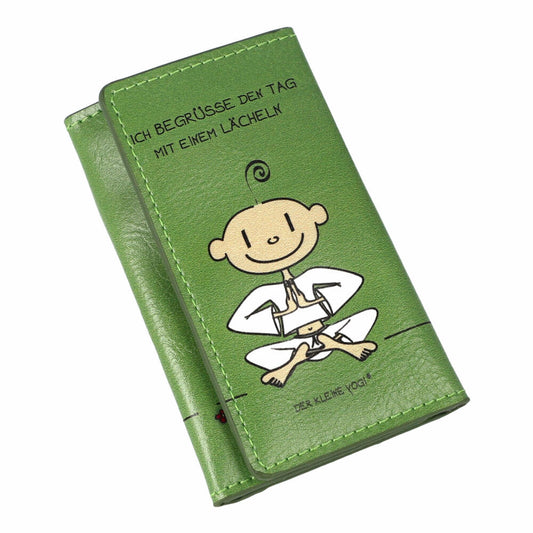 Goebel Schlüsselmäppchen Der kleine Yogi - Ich begrüße den Tag, Mappe, Kunstleder, Grün, 54102321