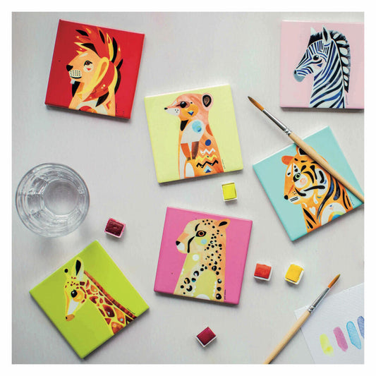 Maxwell & Williams Pete Cromer Untersetzer Giraffe, Coaster, Keramik, Kork, Bunt, 9.5 x 9.5 cm, DU0228