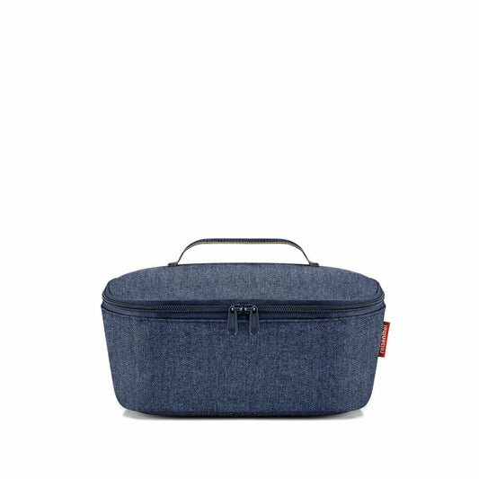 reisenthel coolerbag M pocket, insulated bag, Herringbone Dark Blue, 4.5 L, LF4113