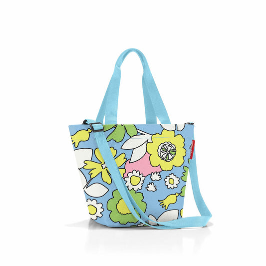 reisenthel shopper XS, bag, handbag, shopping bag, polyester fabric, Florist Lagoon, 4 L, ZR4087