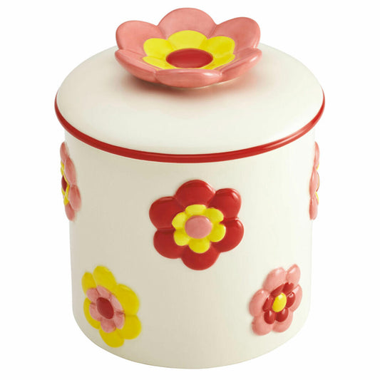 Städter cookie jar flower, ceramic jar, cookie jar, storage jar, biscuit jar, ceramic, 20 x 20 cm, CB50259