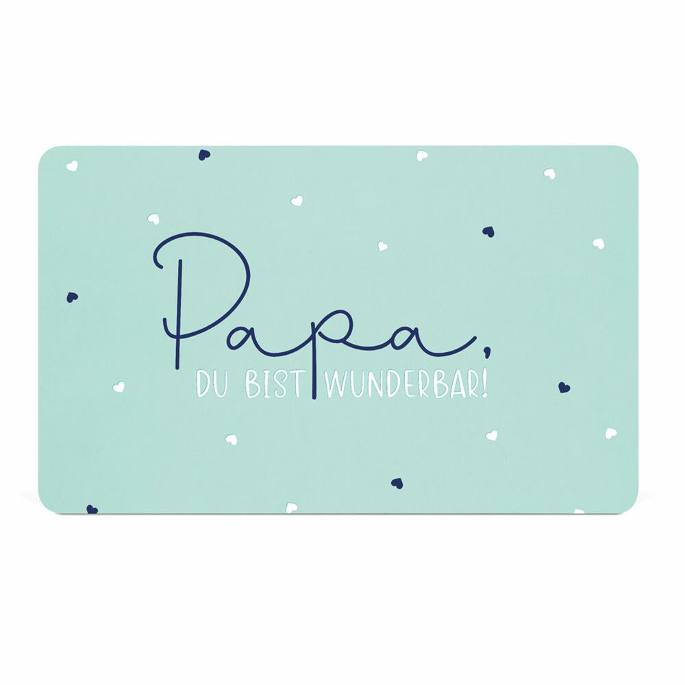 PPD Papa D@H Tray, breakfast board, board, breakfast, Resopal, petrol / turquoise, 14.3 x 23.3 cm, 586002076