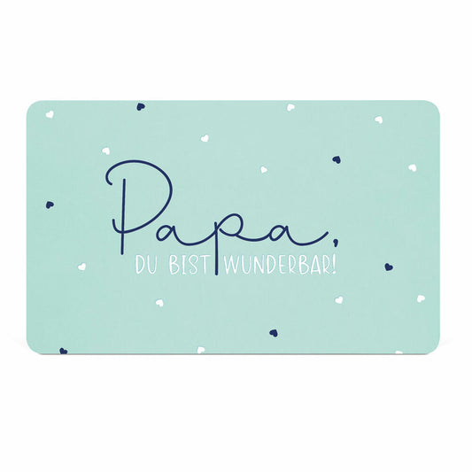 PPD Papa D@H Tray, breakfast board, board, breakfast, Resopal, petrol / turquoise, 14.3 x 23.3 cm, 586002076