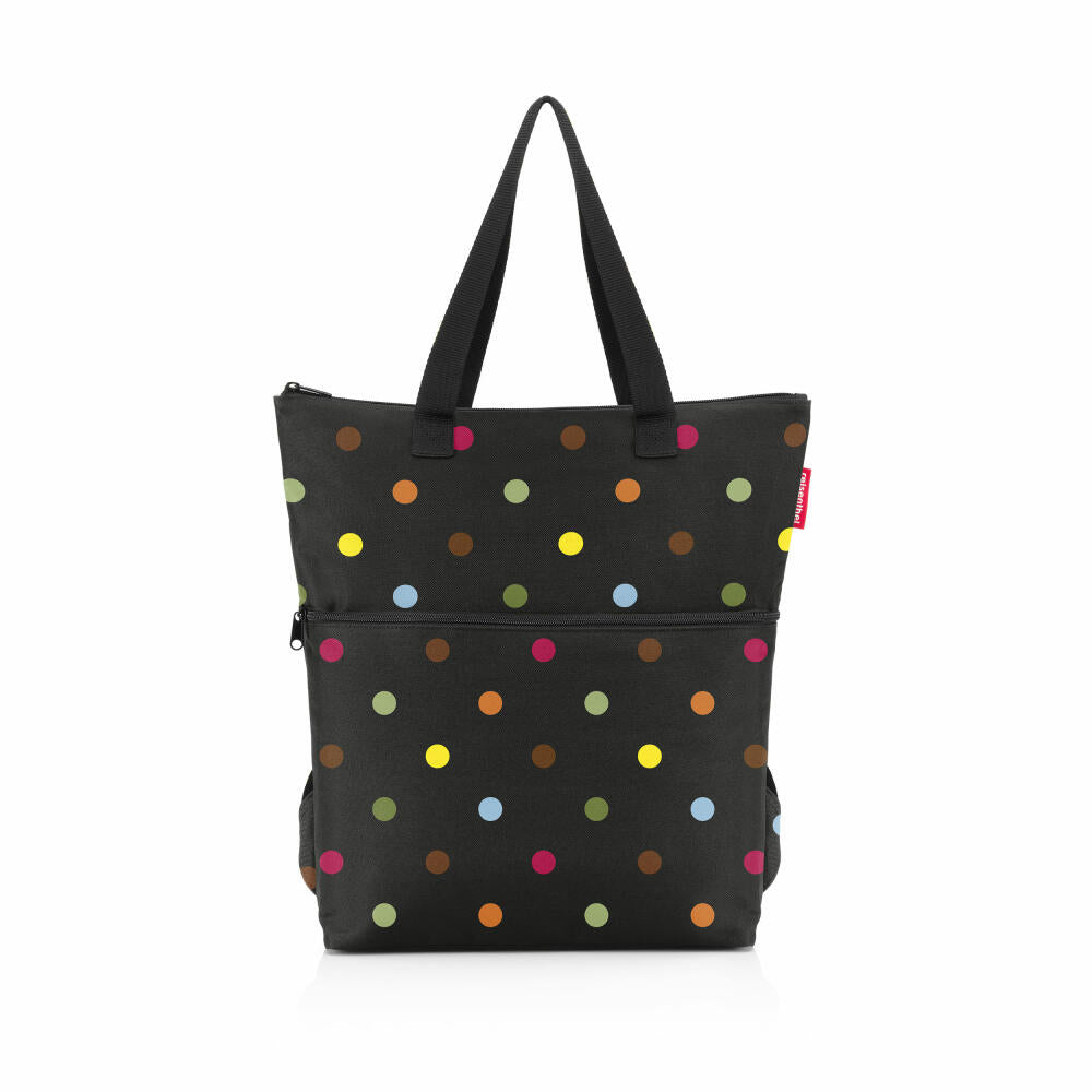 reisenthel cooler-backpack, thermal carrying bag, thermal bag, cool bag, insulated backpack, polyester fabric, dots, 18 L, LJ7009