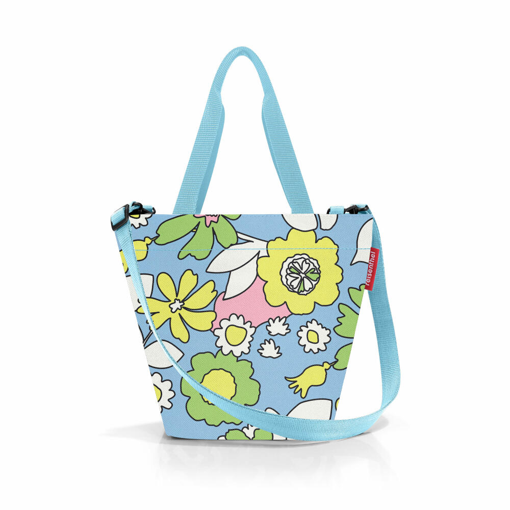 reisenthel shopper XS, bag, handbag, shopping bag, polyester fabric, Florist Lagoon, 4 L, ZR4087