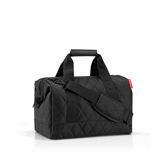 reisenthel allrounder M, travel bag, sports bag, shoulder bag, Rhombus Black, 18 L, MS7059