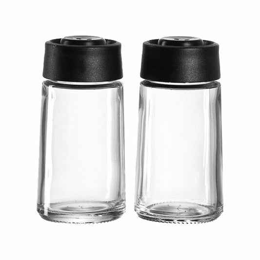 montana: :kitchen salt &amp; pepper shaker set, 2-piece, salt shaker, pepper shaker, spice shaker, glass, H 9.5 cm, 057277