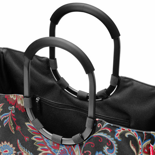 reisenthel loopshopper L, Einkaufstasche, Einkaufskorb, Tragetasche, Frame Paisley Black, 25 L, OR7063