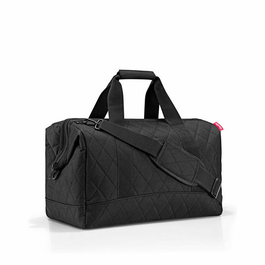 reisenthel allrounder L, travel bag, sports bag, shoulder bag, Rhombus Black, 30 L, MT7059